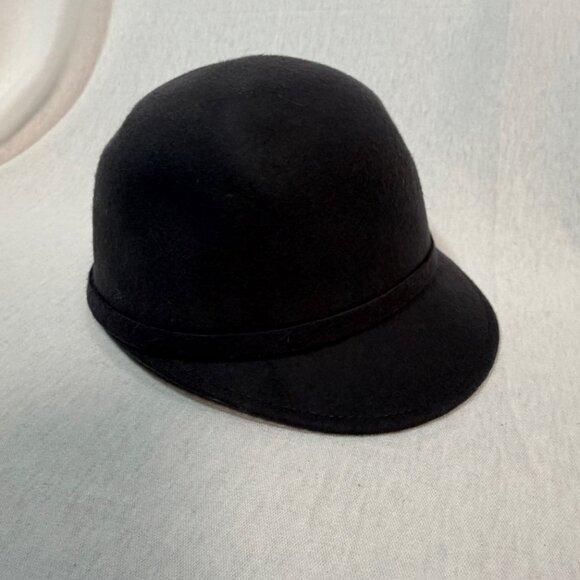 D&R Wool Bowler Hat Black Vintage Style Wool Felt Derby Cap Classic - Picture 3 of 7